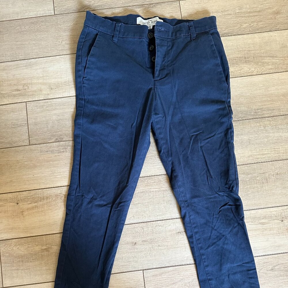 Men's Topman Stretch Skinny Navy Pants 30x30